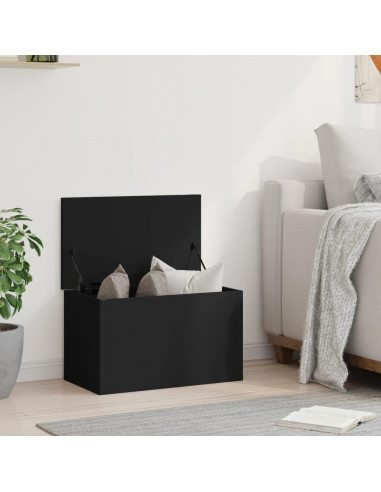 Contenitore Portaoggetti Nero 60x35x35 cm in Truciolato