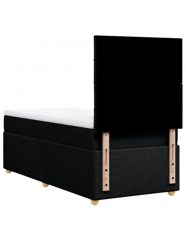 Giroletto a Molle con Materasso Nero 80x200 cm inTessuto