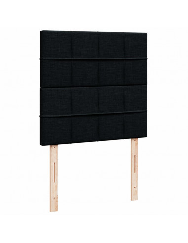 Giroletto a Molle con Materasso Nero 80x200 cm inTessuto