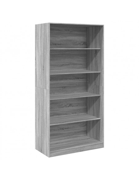 Armadio Grigio Sonoma 100x50x200 cm in Legno Multistrato