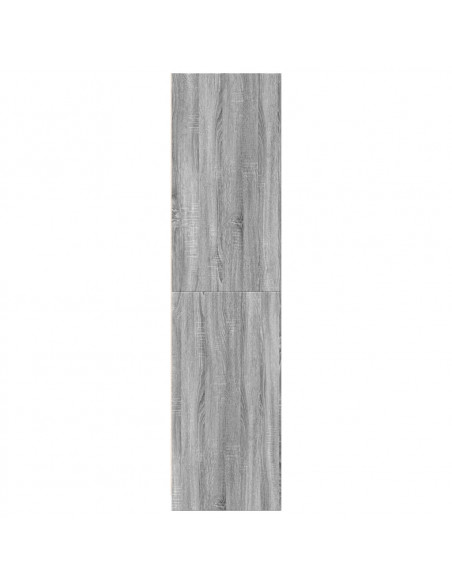 Armadio Grigio Sonoma 100x50x200 cm in Legno Multistrato