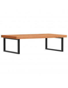 Ripiano a Parete per Lavabo in Acciaio e Massello di Faggio 2