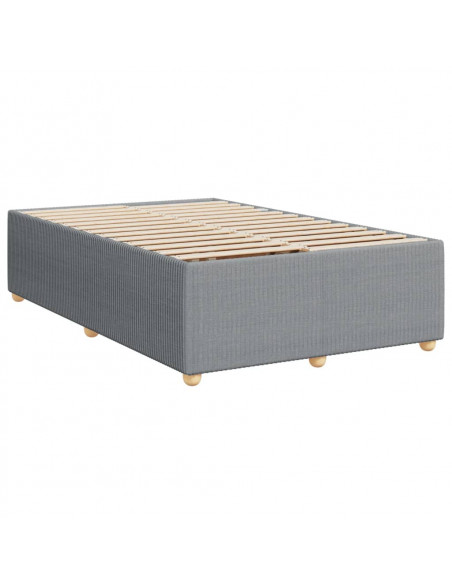 Giroletto a Molle con Materasso Grigio Chiaro 120x200cm Tessuto
