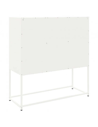 Credenza Bianca 100,5x39x107 cm in Acciaio