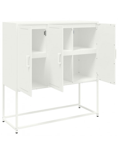 Credenza Bianca 100,5x39x107 cm in Acciaio