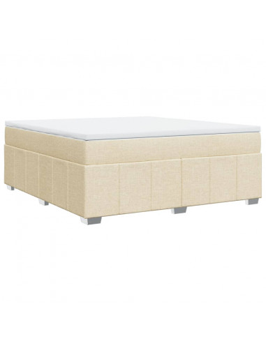 Giroletto a Molle con Materasso Crema 180x200 cm in Tessuto