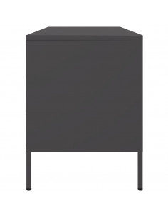 Mobile TV Nero 100,5x39x50,5 cm in Acciaio 2