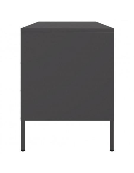 Mobile TV Nero 100,5x39x50,5 cm in Acciaio