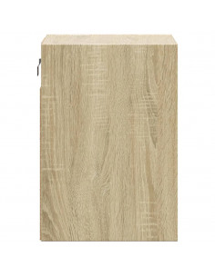 Mobile TV a Parete con Luci LED Rovere Sonoma 41x31x45 cm 2