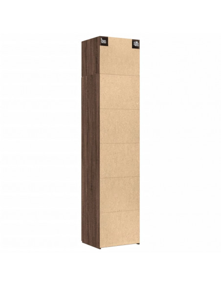 Mobile Sottile Rovere Marrone 50x42,5x225 cm in Truciolato