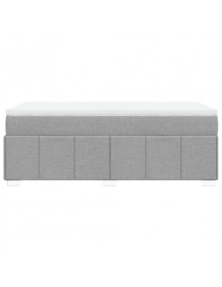 Giroletto a Molle con Materasso Grigio Chiaro100x200 cm Tessuto