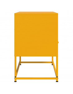 Mobile TV Giallo Senape 68x39x60,5 cm in Acciaio 2