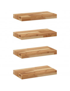 Mensole da Parete 4 pz 40x20x4 cm Legno Acacia Rifinito a Olio 2
