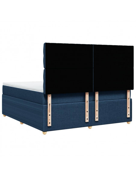 Giroletto a Molle con Materasso Blu 180x200 cm in Tessuto