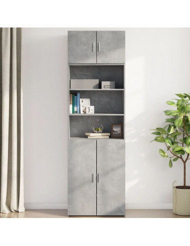Mobile a Parete Grigio Cemento 70x42,5x40 cm Legno Multistrato