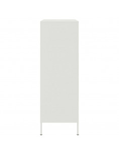 Credenza Bianca 68x39x113 cm in Acciaio 2