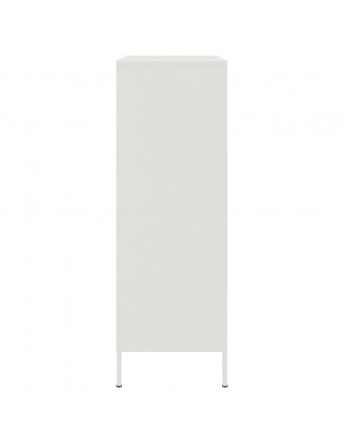 Credenza Bianca 68x39x113 cm in Acciaio