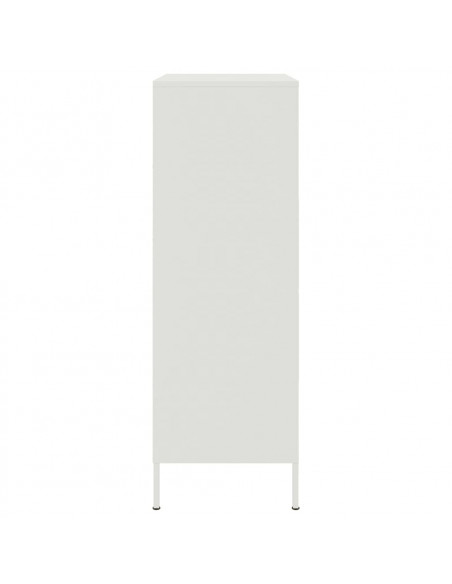 Credenza Bianca 68x39x113 cm in Acciaio