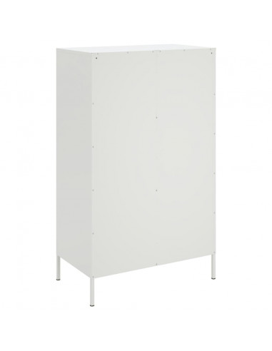Credenza Bianca 68x39x113 cm in Acciaio