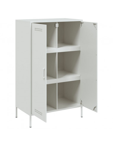 Credenza Bianca 68x39x113 cm in Acciaio