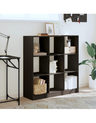 Libreria Nera 102x32x108 cm in Legno Multistrato
