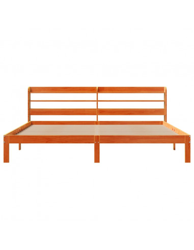 Letto senza Materasso Marrone Cera 180x200 cm in Legno di Pino