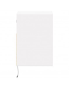 Mobili TV a Parete con Luci LED 2pz Bianchi 40x30x40 cm 2