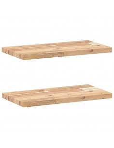 Mensole da Parete 2 pz 40x20x2 cm Legno Acacia Non Trattato 2