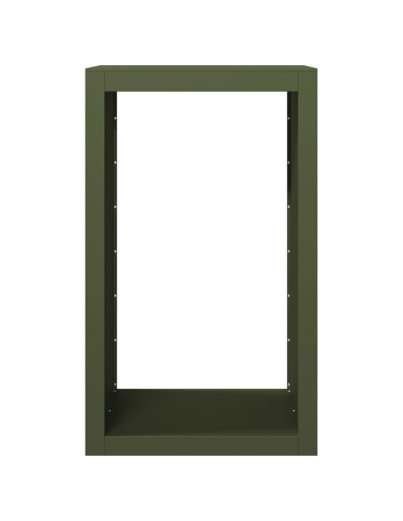 Rastrelliera per Legna da Ardere Verde 60x40x100 cm in Acciaio