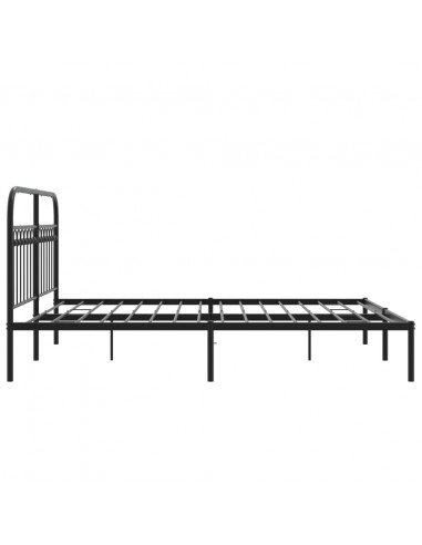 Giroletto con Testiera in Metallo Nero 150x200 cm