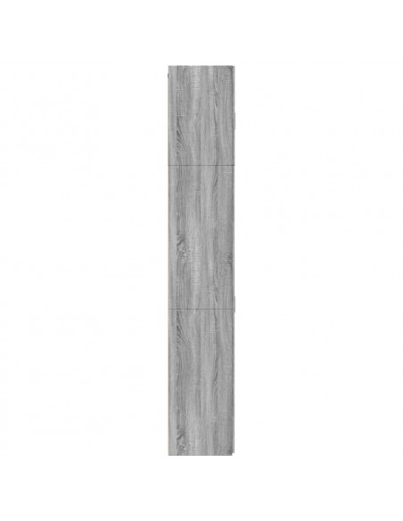 Credenza Grigio Sonoma 80x42,5x249 cm in Legno Multistrato