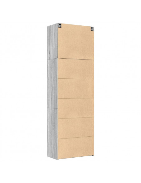 Credenza Grigio Sonoma 80x42,5x249 cm in Legno Multistrato