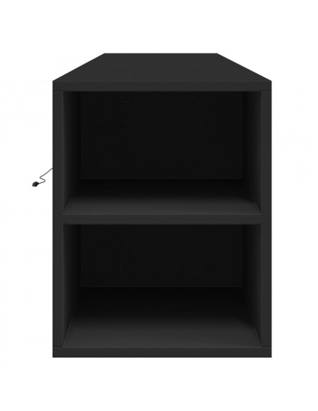 Mobile TV a Parete con LED Nero 180x31x39,5 cm