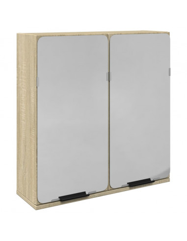 Mobile Bagno con Specchio Rovere Sonoma 64,5x20x66,5 Truciolato