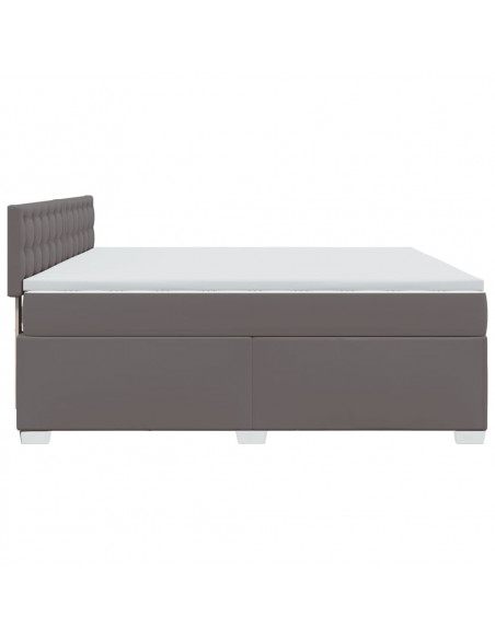 Giroletto a Molle con Materasso Grgio 180x200 cm in Similpelle