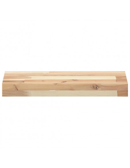 Mensole da Parete 2 pz 60x20x4 cm Legno Acacia Non Trattato
