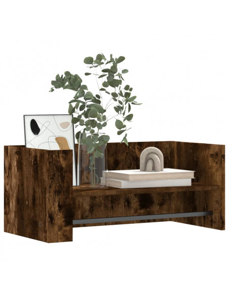Mensola a Muro Rovere Fumo 70,5x35x30,5 cm Legno Multistrato
