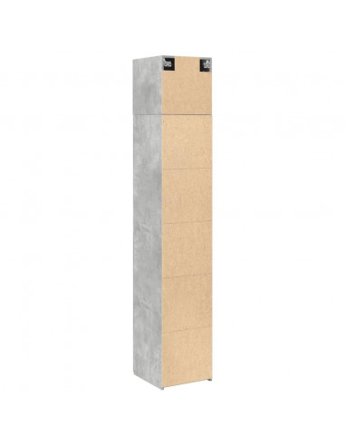 Mobile Sottile Grigio Cemento 40x42,5x225 cm in Truciolato