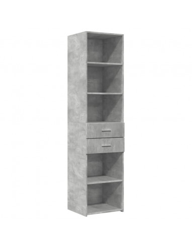 Credenza Grigio Cemento 45x42,5x185 cm in Legno Multistrato