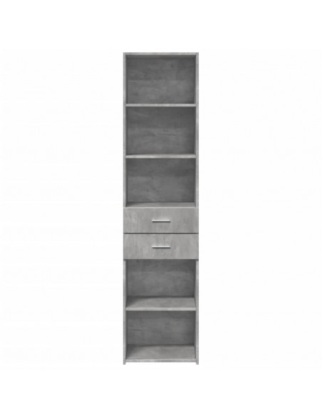 Credenza Grigio Cemento 45x42,5x185 cm in Legno Multistrato