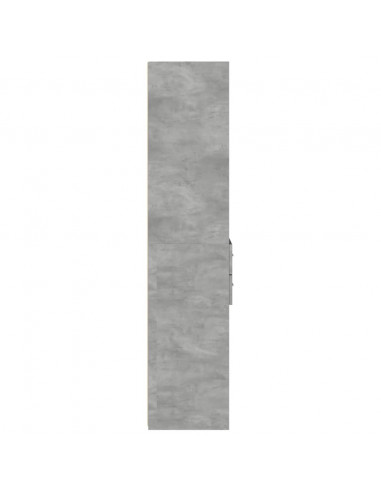 Credenza Grigio Cemento 45x42,5x185 cm in Legno Multistrato