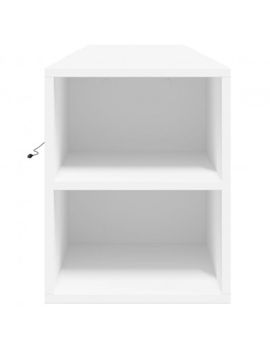 Mobile TV a Parete con LED Bianco 180x31x39,5 cm