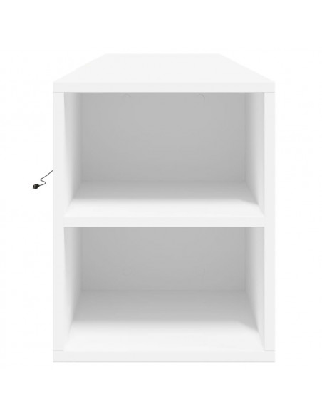 Mobile TV a Parete con LED Bianco 180x31x39,5 cm