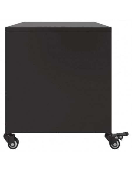 Mobile TV Nero 68x39x43,5cm in Acciaio Laminato a Freddo