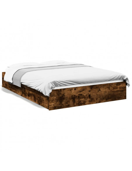Giroletto con Cassetti Rovere Fumo 120x200 cm Legno Multistrato