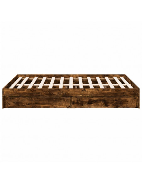 Giroletto con Cassetti Rovere Fumo 120x200 cm Legno Multistrato