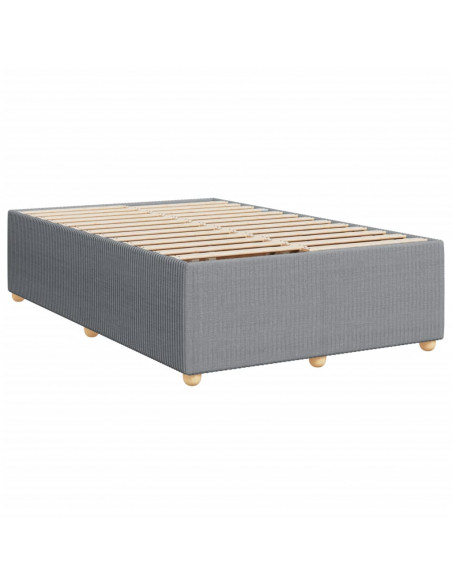 Giroletto a Molle con Materasso Grigio Chiaro 120x200cm Tessuto