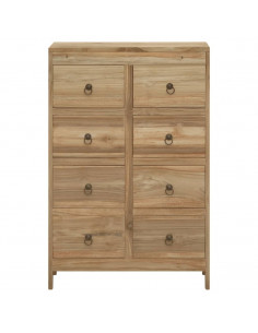 Cassettiera 55x30x90 cm in Legno Massello di Teak 2