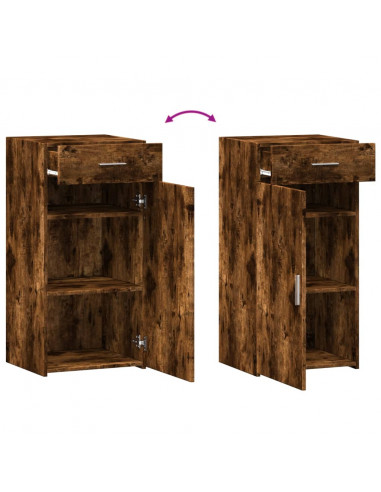 Credenza Rovere Fumo 45x42,5x93 cm in Legno Multistrato