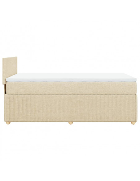 Giroletto a Molle con Materasso Crema 90x200 cm inTessuto